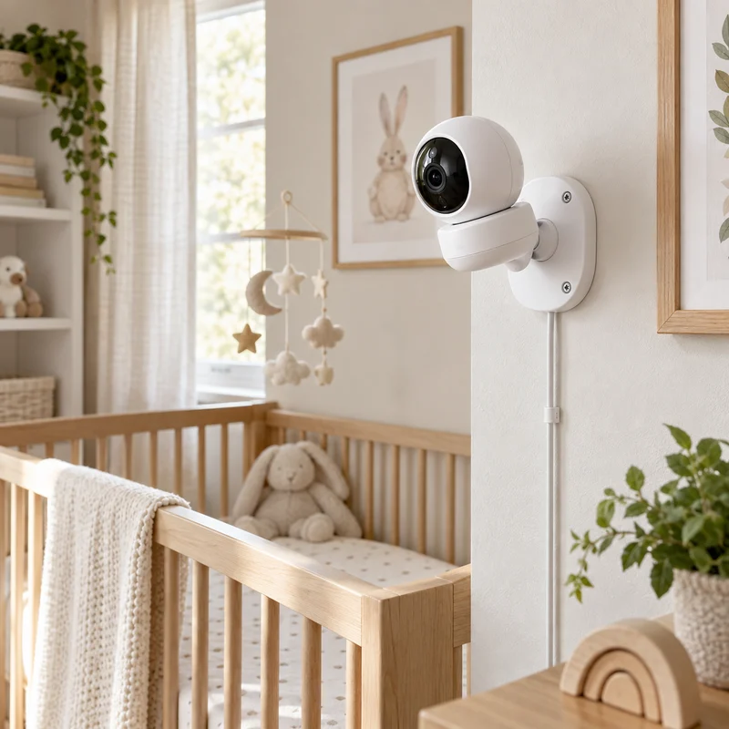 Illustrative Lux catalog scene: Mount Baby Monitor