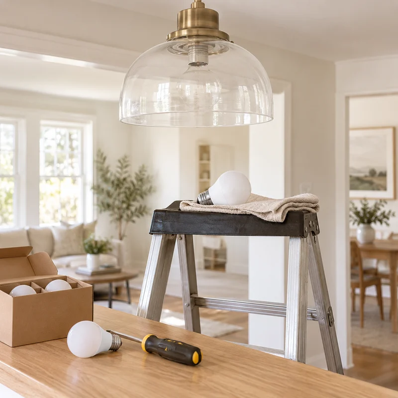 Illustrative Lux catalog scene: Replace Household Light Bulbs