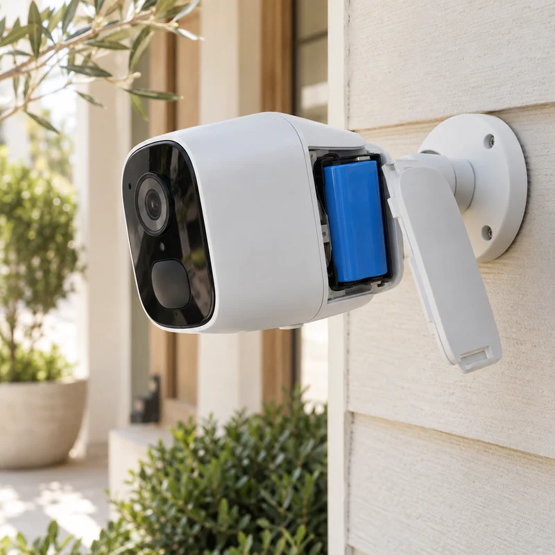 Illustrative Lux catalog scene: Service Security Camera Battery