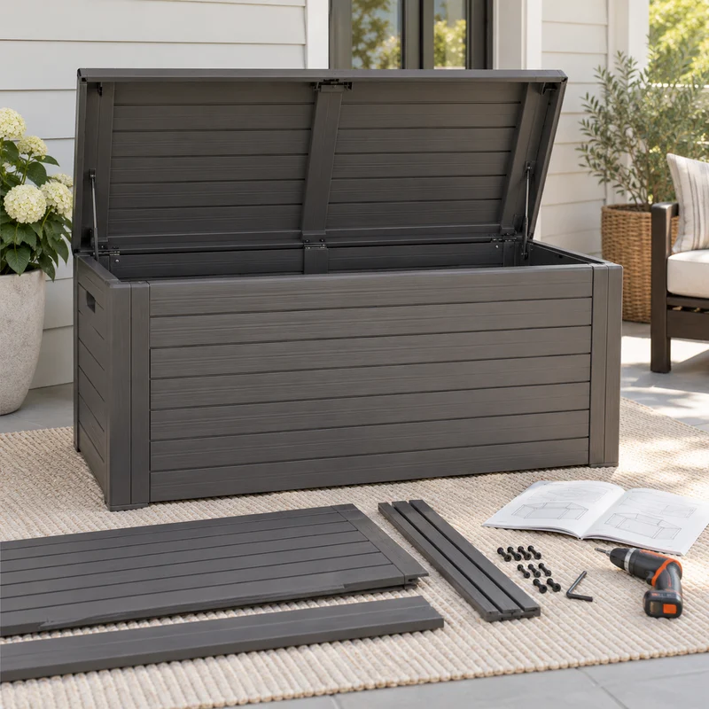 Illustrative Lux catalog scene: Assemble Deck Box