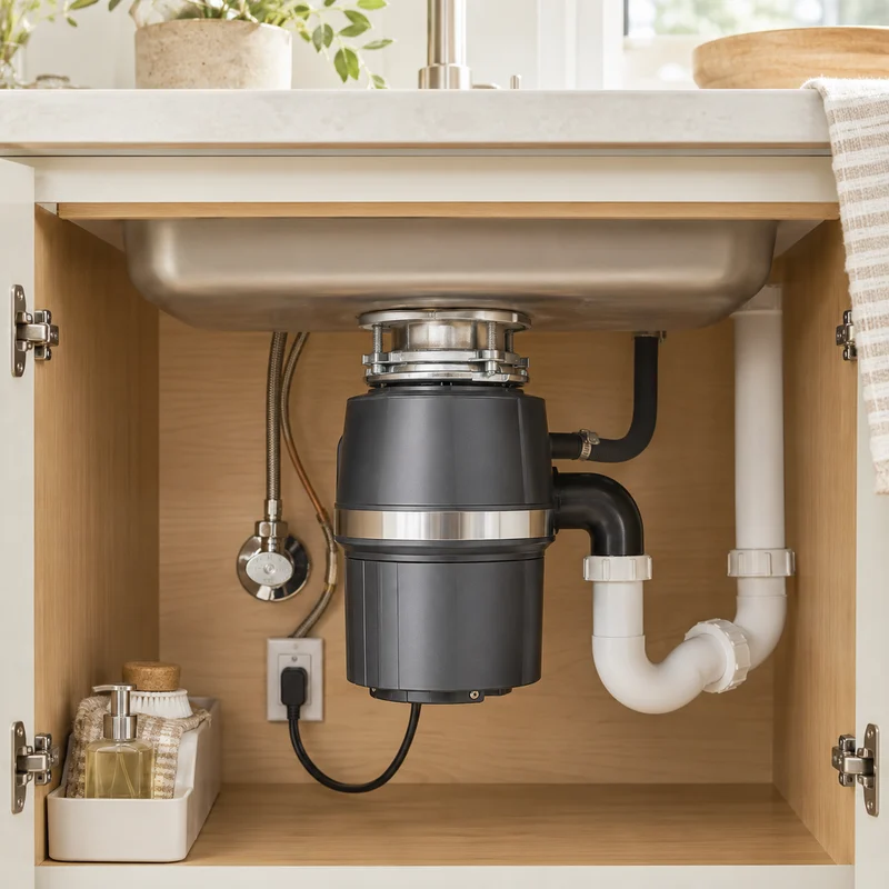 Illustrative Lux catalog scene: Replace Garbage Disposal
