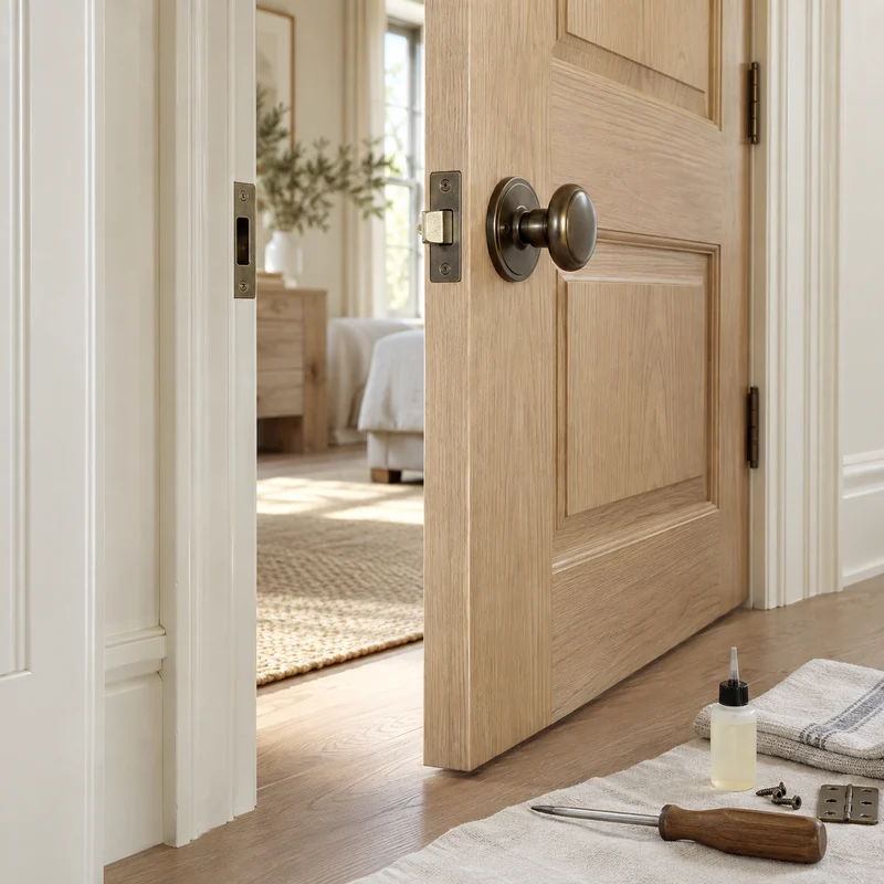 Illustrative Lux catalog scene: Tune Up Sticking Interior Door