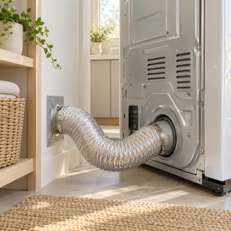 Illustrative Lux catalog scene: Replace Dryer Transition Duct