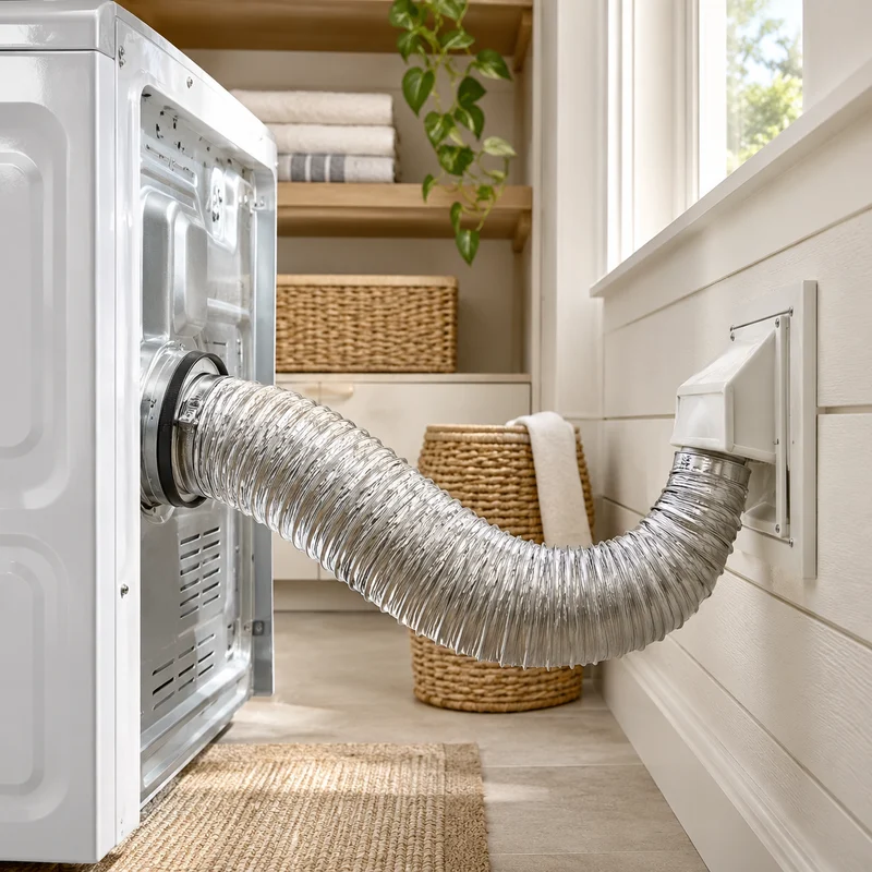 Illustrative Lux catalog scene: Clean Dryer Vent