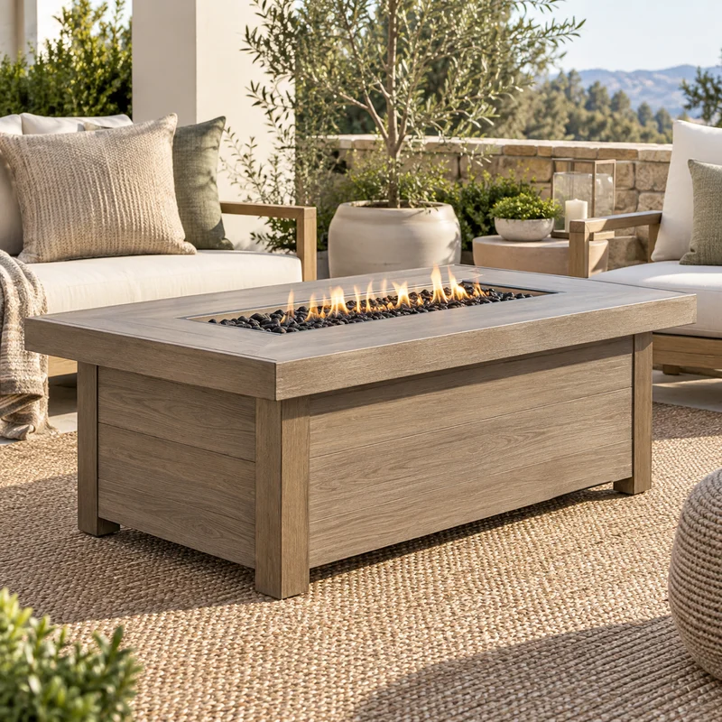 Illustrative Lux catalog scene: Assemble Fire-Pit Table