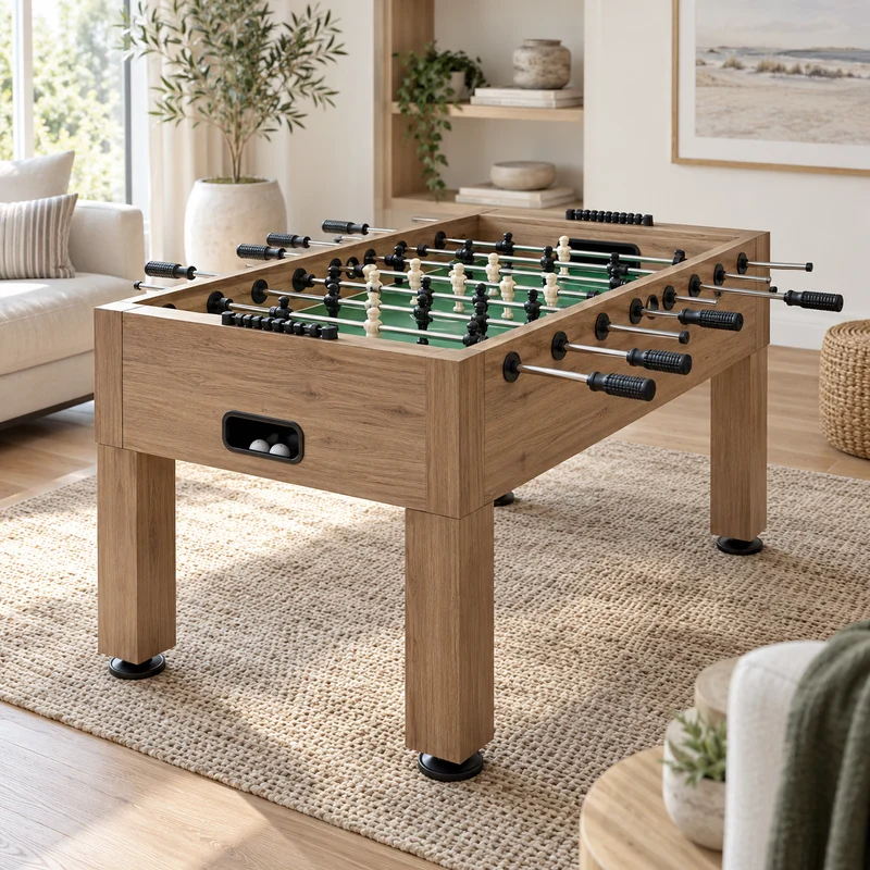 Illustrative Lux catalog scene: Assemble Foosball Table