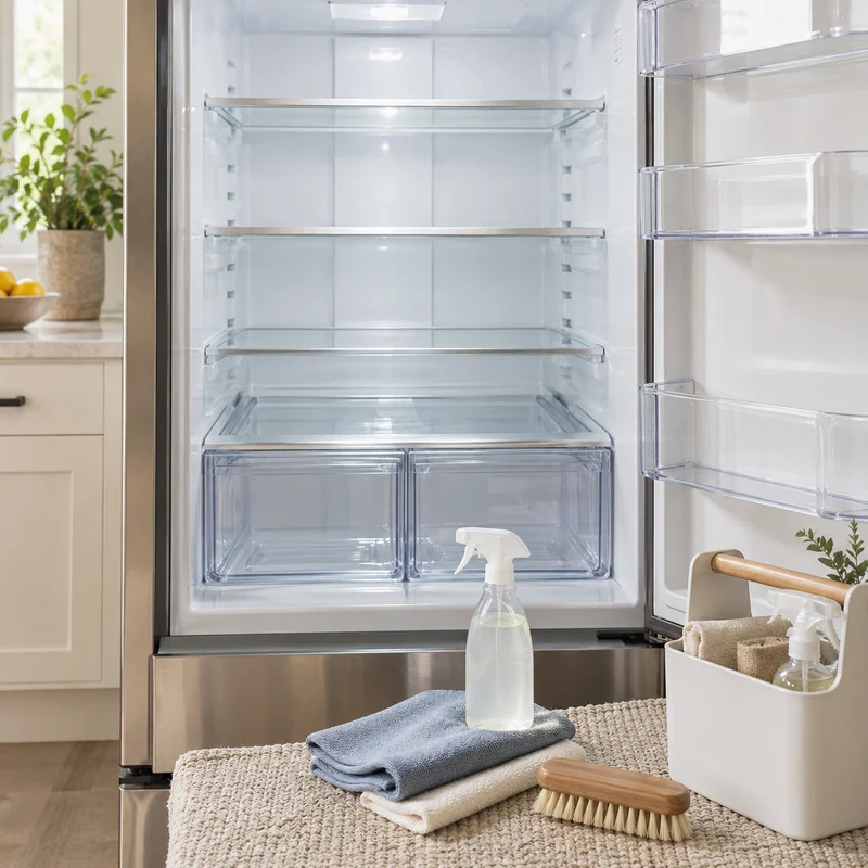 Illustrative Lux catalog scene: Clean Refrigerator Interior