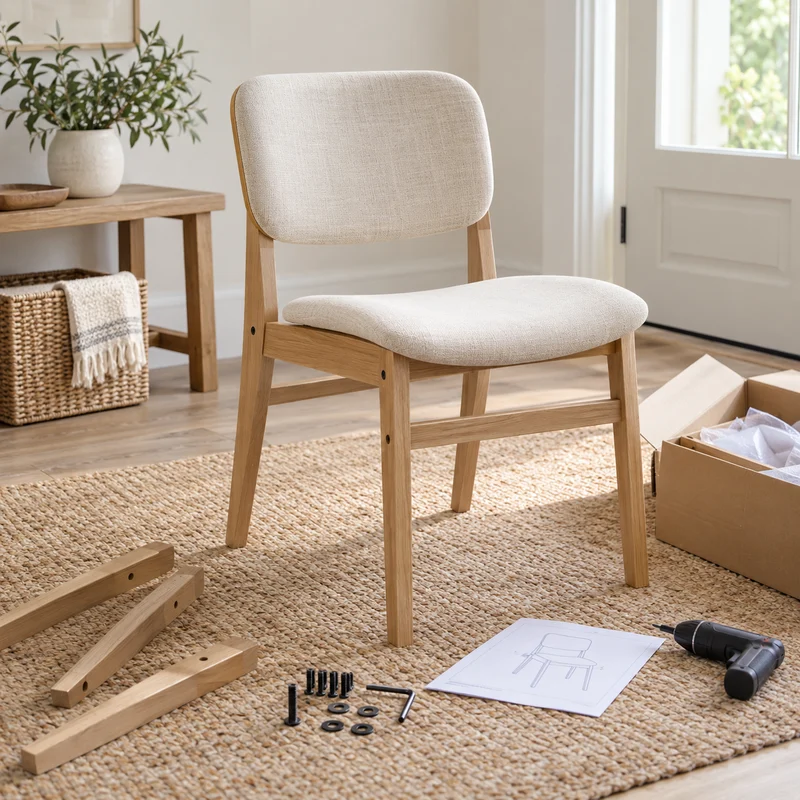 Illustrative Lux catalog scene: Assemble Chair or Stool