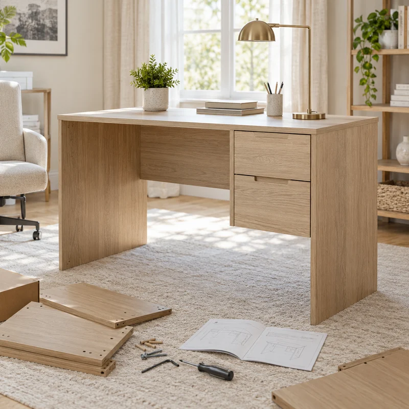 Illustrative Lux catalog scene: Assemble Desk