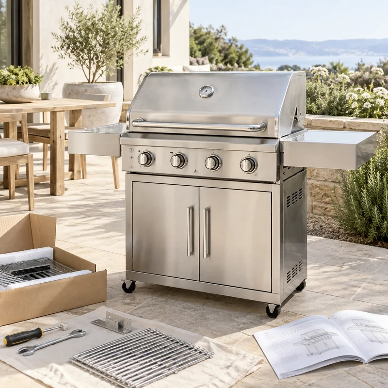Illustrative Lux catalog scene: Assemble Grill