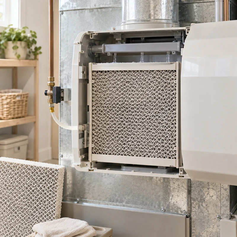 Illustrative Lux catalog scene: Replace Humidifier Pad