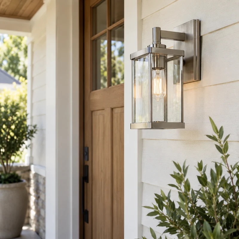 Illustrative Lux catalog scene: Replace Exterior Wall Light