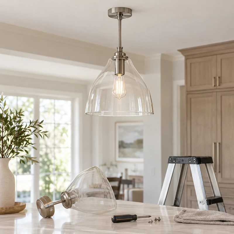 Illustrative Lux catalog scene: Replace Pendant Light