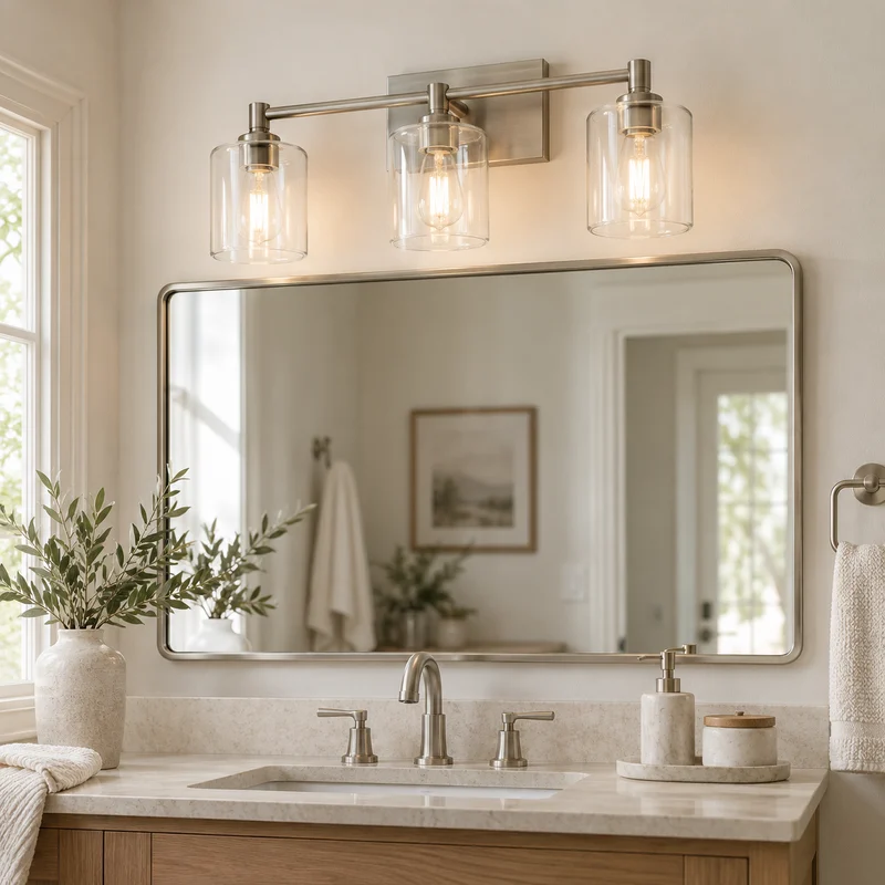 Illustrative Lux catalog scene: Replace Vanity Light