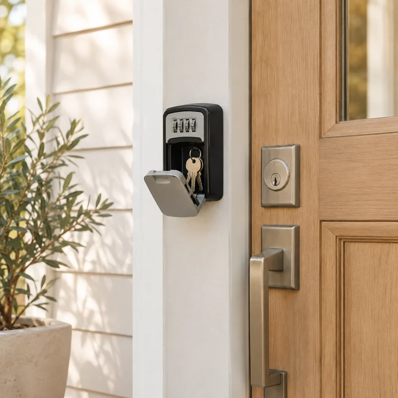 Illustrative Lux catalog scene: Install Lockbox