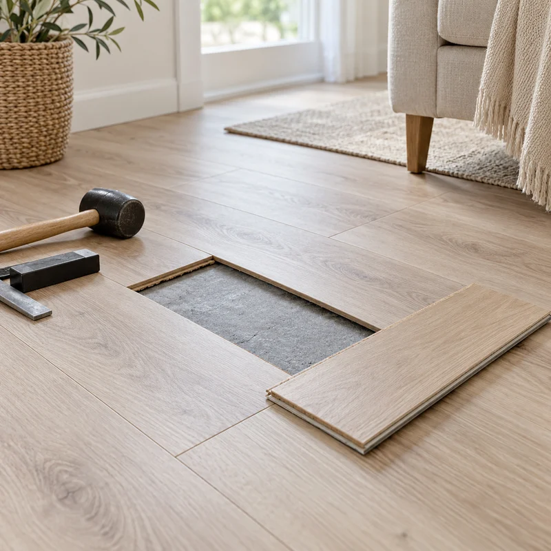 Illustrative Lux catalog scene: Replace Accessible LVP Plank