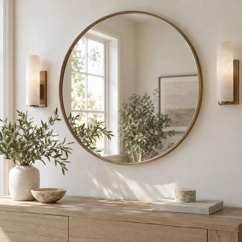 Illustrative Lux catalog scene: Hang Mirror