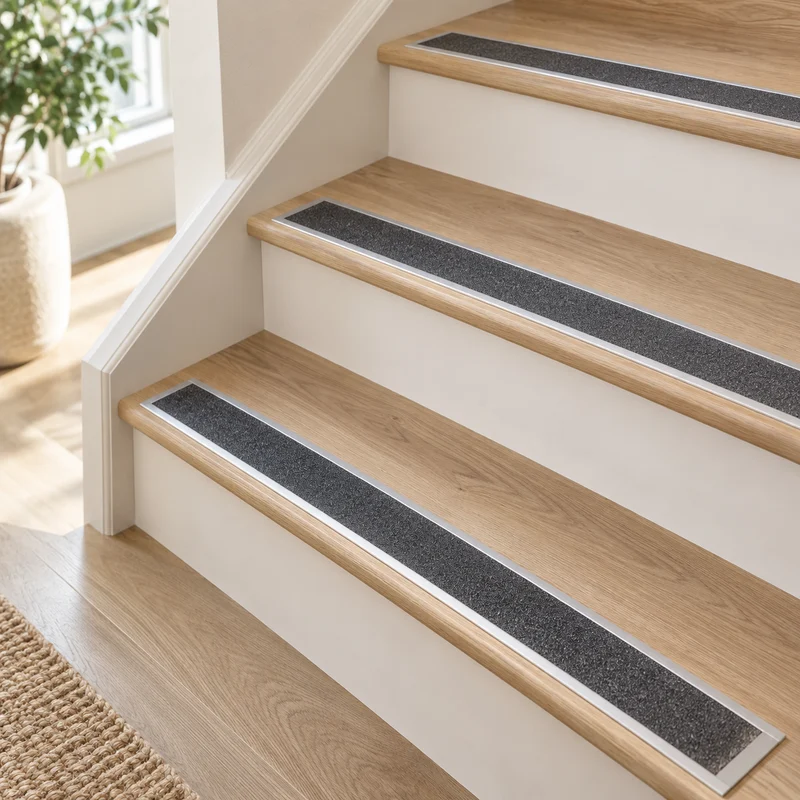 Illustrative Lux catalog scene: Install Non-Slip Stair Strips