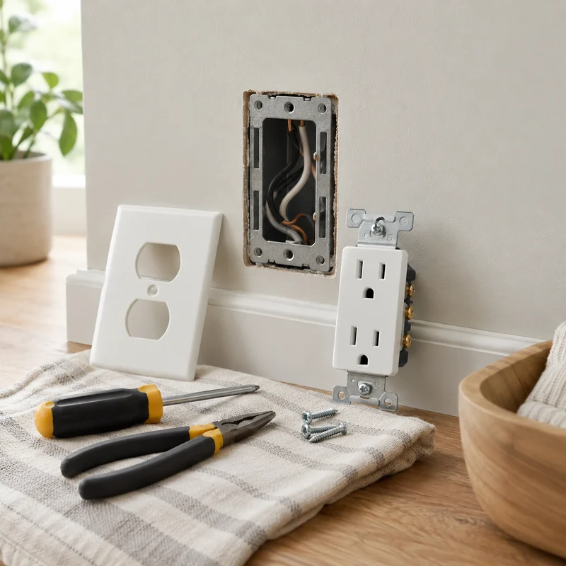 Illustrative Lux catalog scene: Replace Standard Outlet
