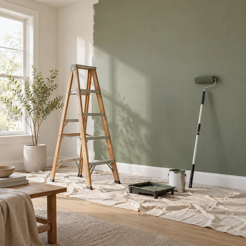 Illustrative Lux catalog scene: Paint Accent Wall