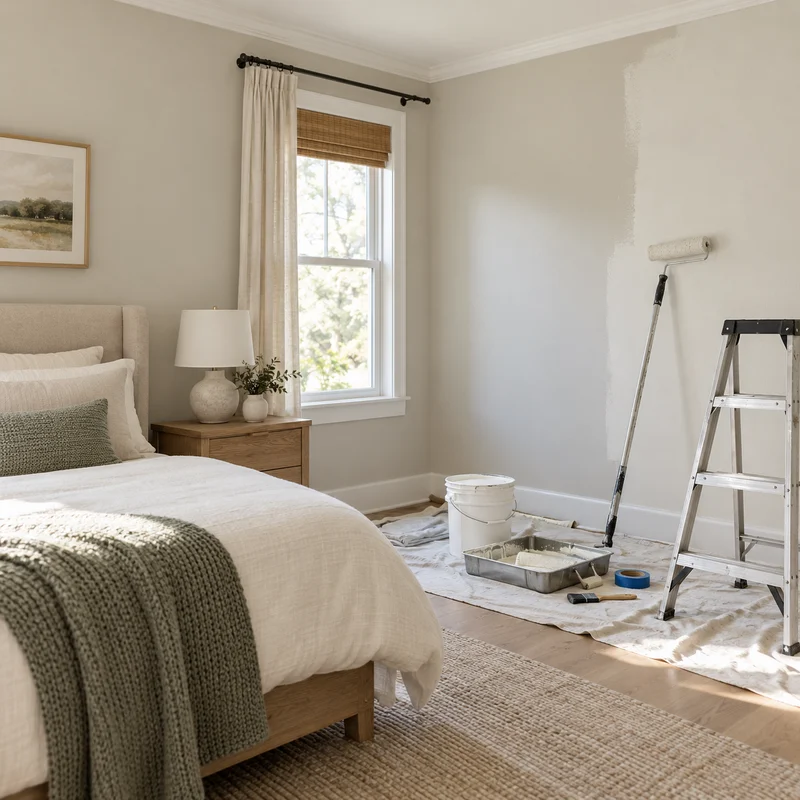 Illustrative Lux catalog scene: Paint Standard Bedroom