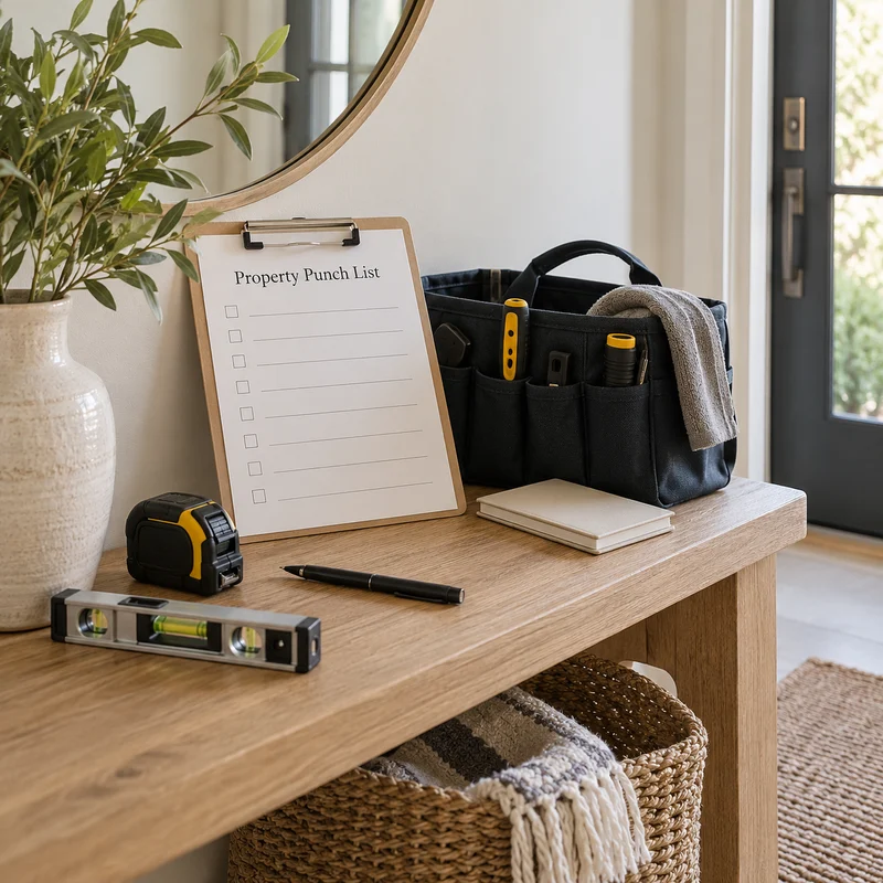 Illustrative Lux catalog scene: Lux Property Punch List