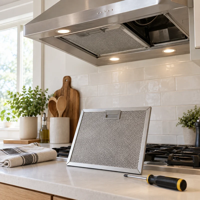 Illustrative Lux catalog scene: Replace Range Hood Filter