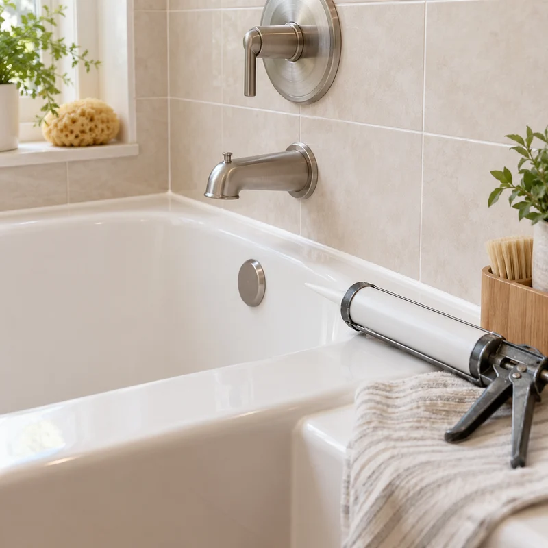 Illustrative Lux catalog scene: Recaulk Tub or Shower