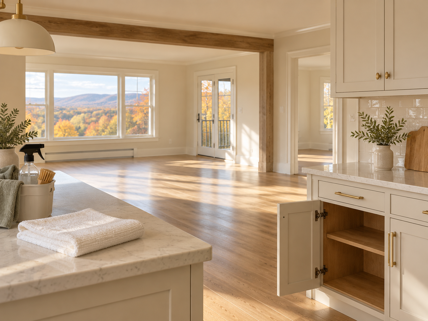 Illustrative Lux catalog scene: Vacant Long-Term Rental Turnover Clean