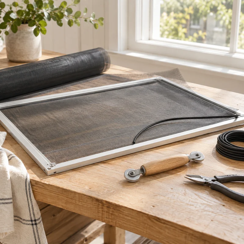 Illustrative Lux catalog scene: Build Replacement Window Screen