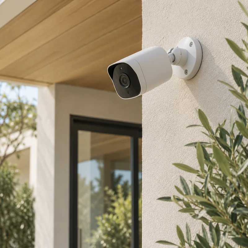 Illustrative Lux catalog scene: Install Security Camera