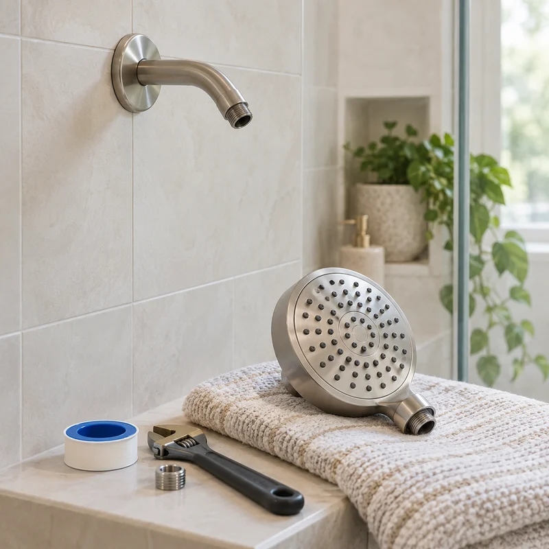 Illustrative Lux catalog scene: Replace Shower Head