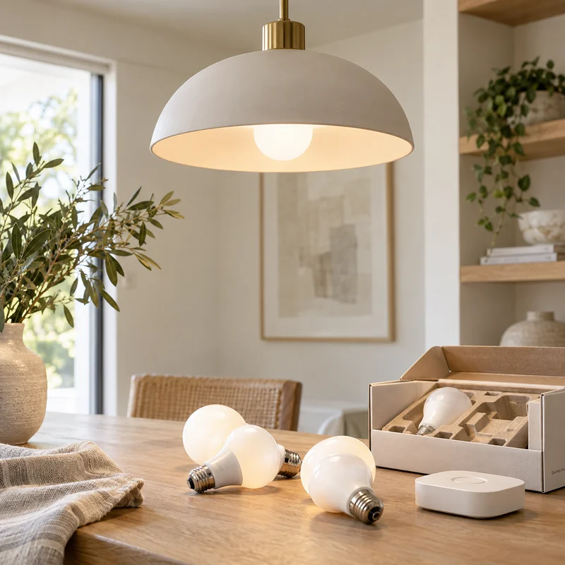 Illustrative Lux catalog scene: Set Up Smart Bulbs