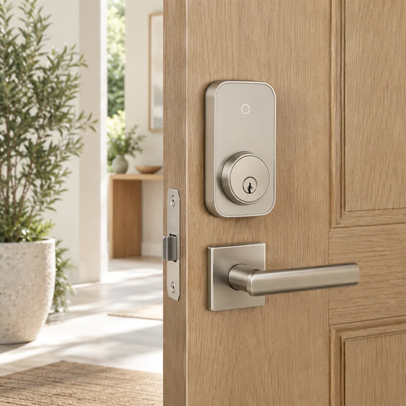 Illustrative Lux catalog scene: Install Smart Lock