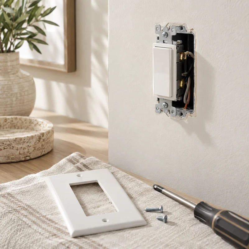 Illustrative Lux catalog scene: Replace Light Switch