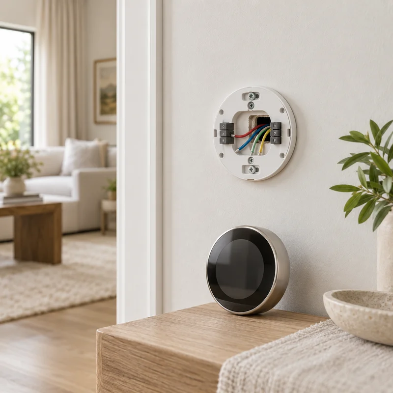 Illustrative Lux catalog scene: Replace Thermostat