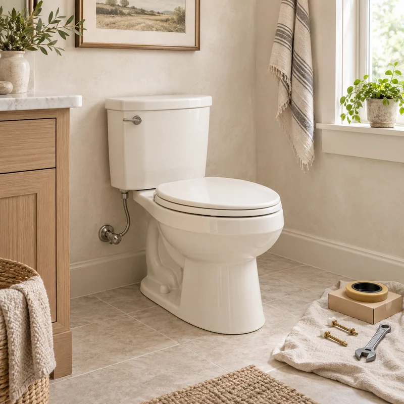 Illustrative Lux catalog scene: Replace Toilet