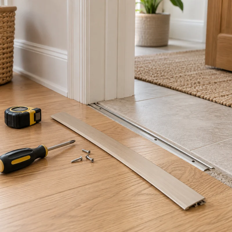 Illustrative Lux catalog scene: Replace Flooring Transition Strip