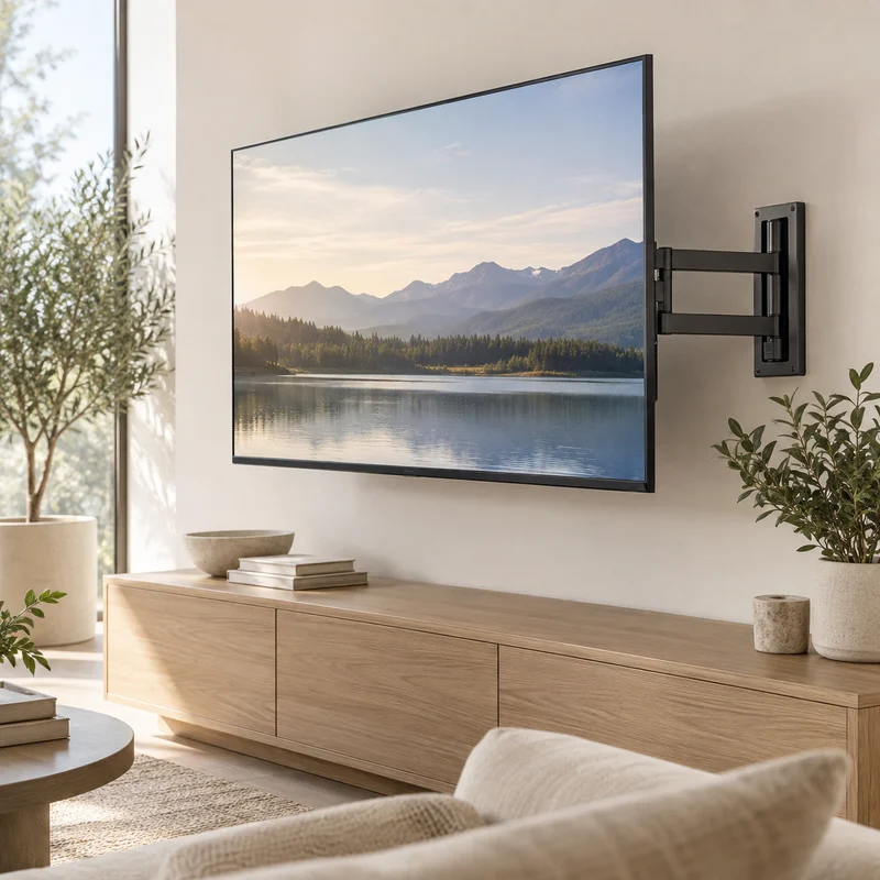 Illustrative Lux catalog scene: Mount a TV