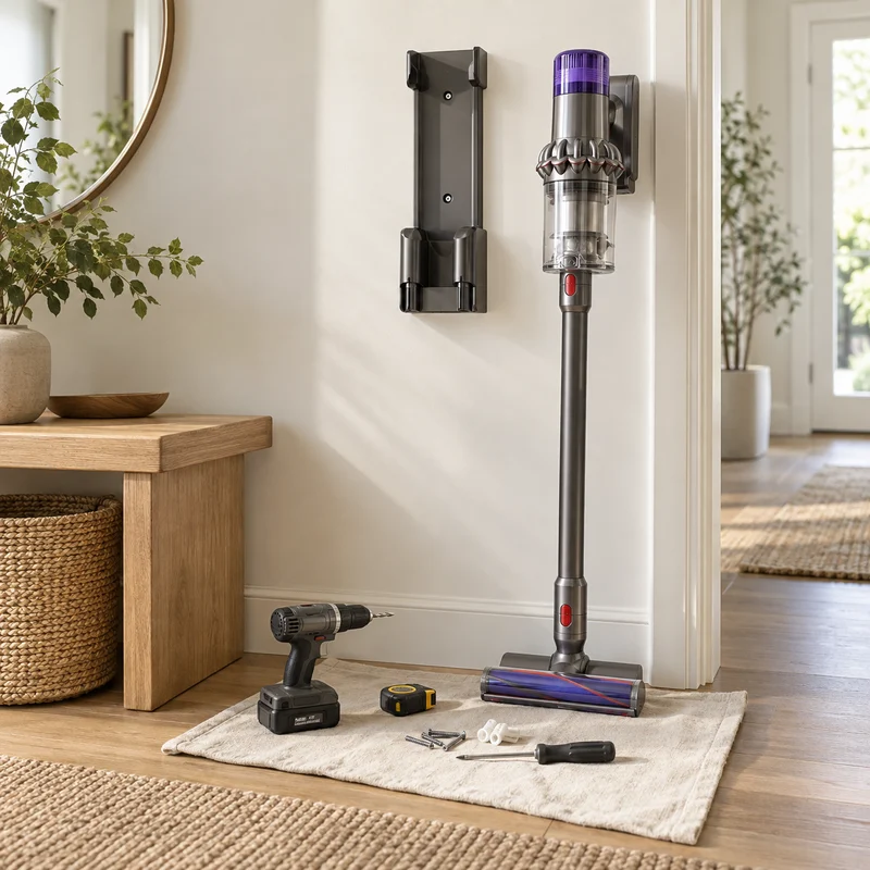 Illustrative Lux catalog scene: Mount Cordless Vacuum Dock