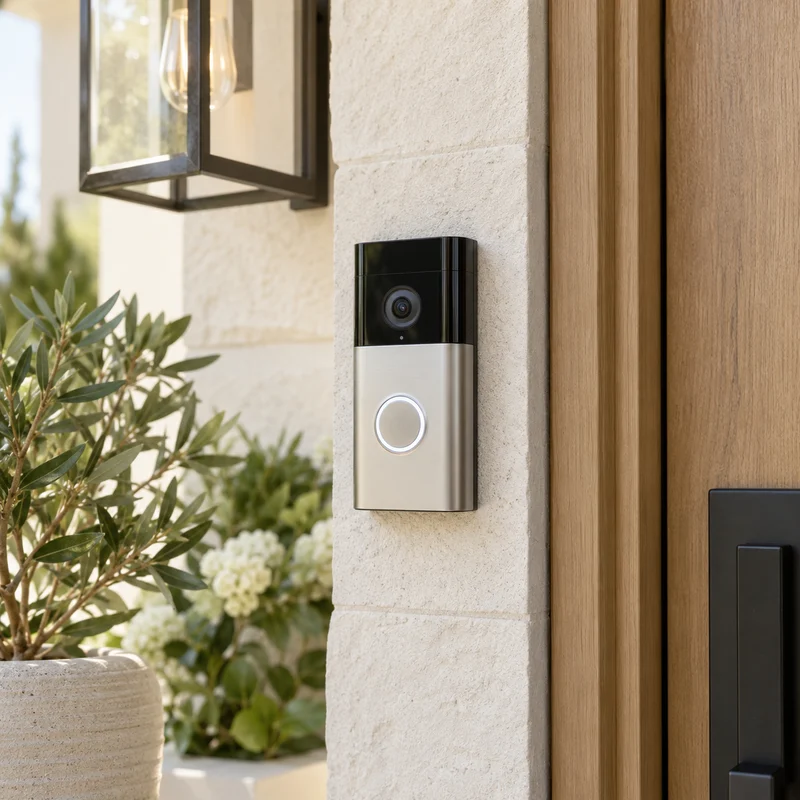 Illustrative Lux catalog scene: Install Video Doorbell