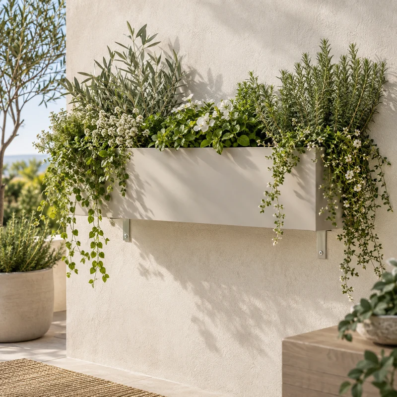 Illustrative Lux catalog scene: Install Wall Planter