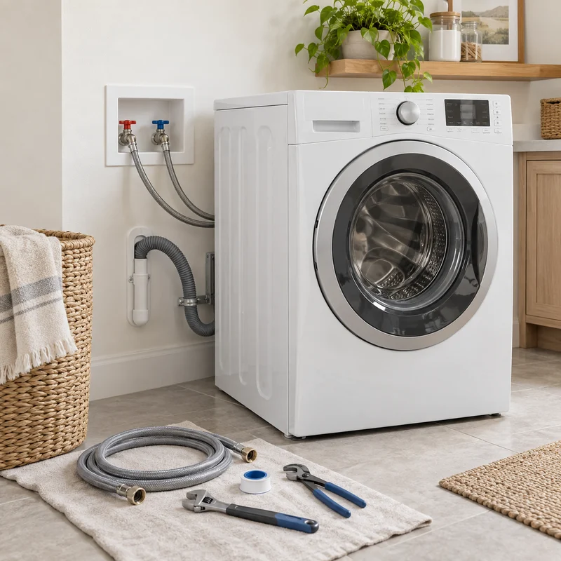 Illustrative Lux catalog scene: Connect Washing Machine